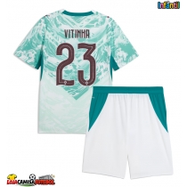 Camisa de Futebol Portugal Vitinha #23 Equipamento Secundário Infantil Mundo 2026 Manga Curta (+ Calças curtas)